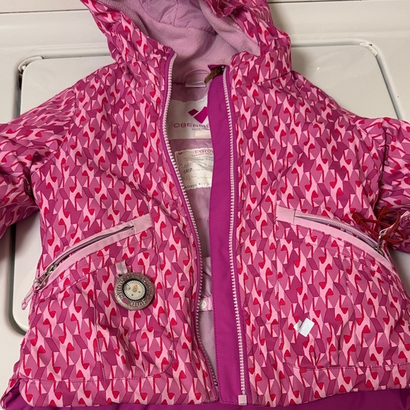 Obermeyer Pink Patterned Kids ski Jacket - Picture 1 of 11